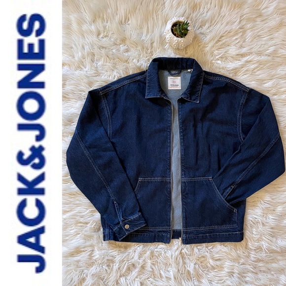 JACK & JONES Utility Denim Jacket, Sz M, zipper closure - Picture 11 of 16
